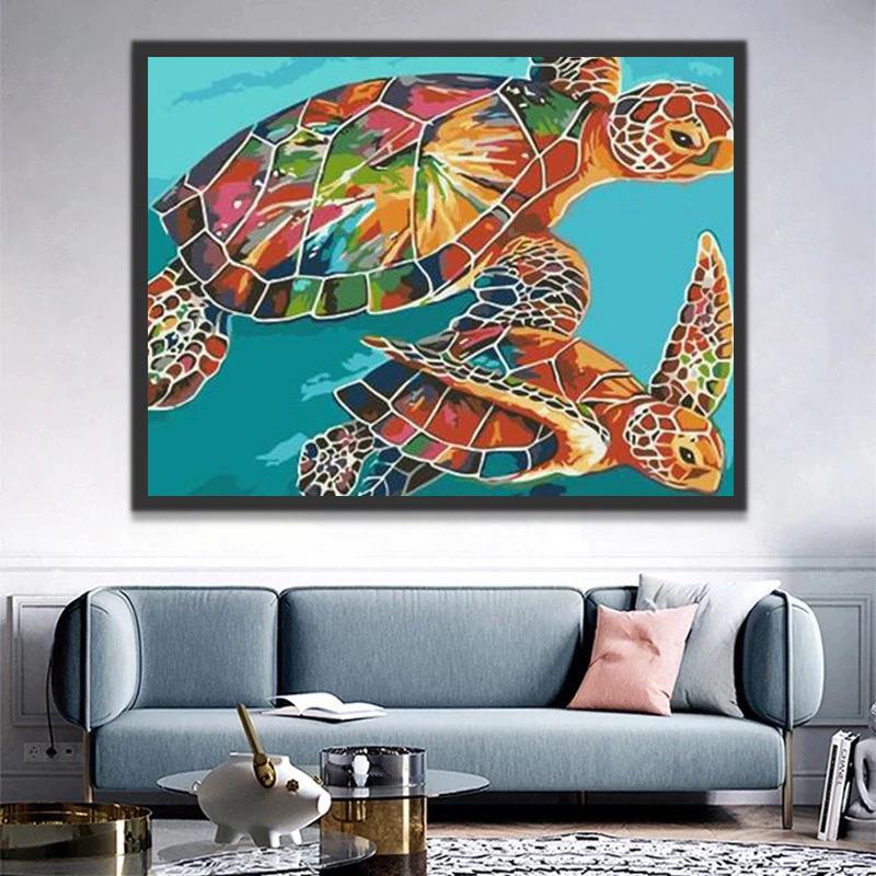 Tortues Jolies Peinture par Numéros