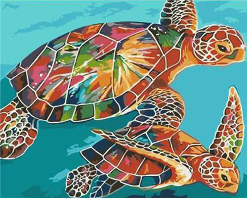 Tortues Jolies Peinture par Numéros