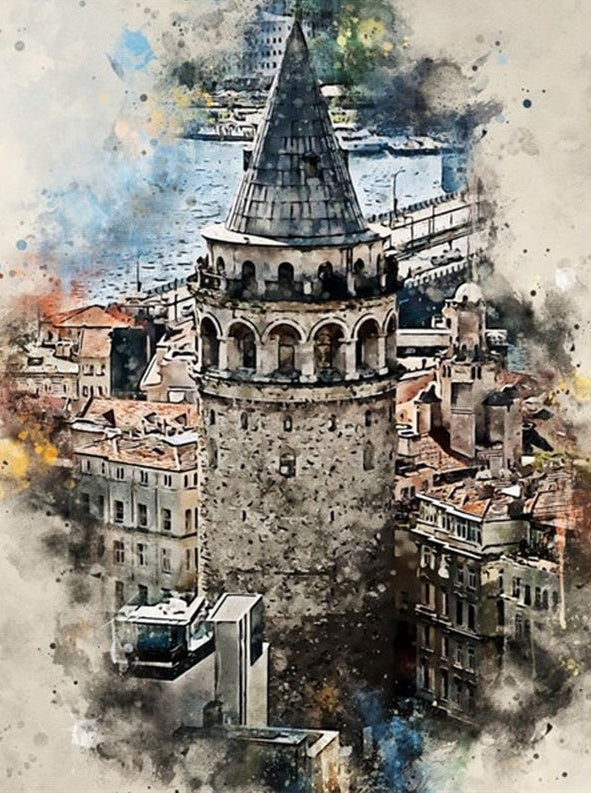 Tour de Galata Peinture par Numéros