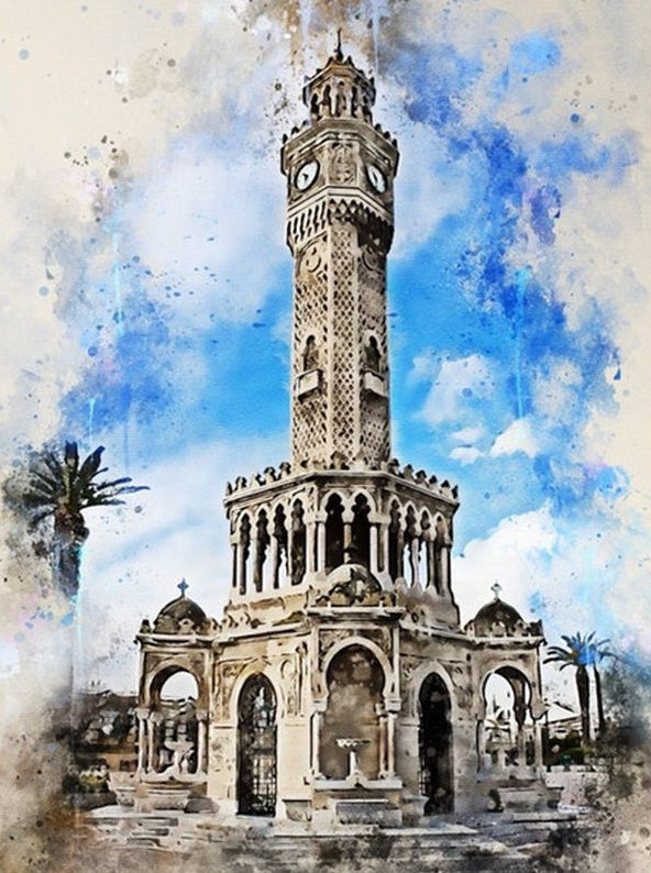 Tour de l'Horloge d'Izmir Peinture par Numéros