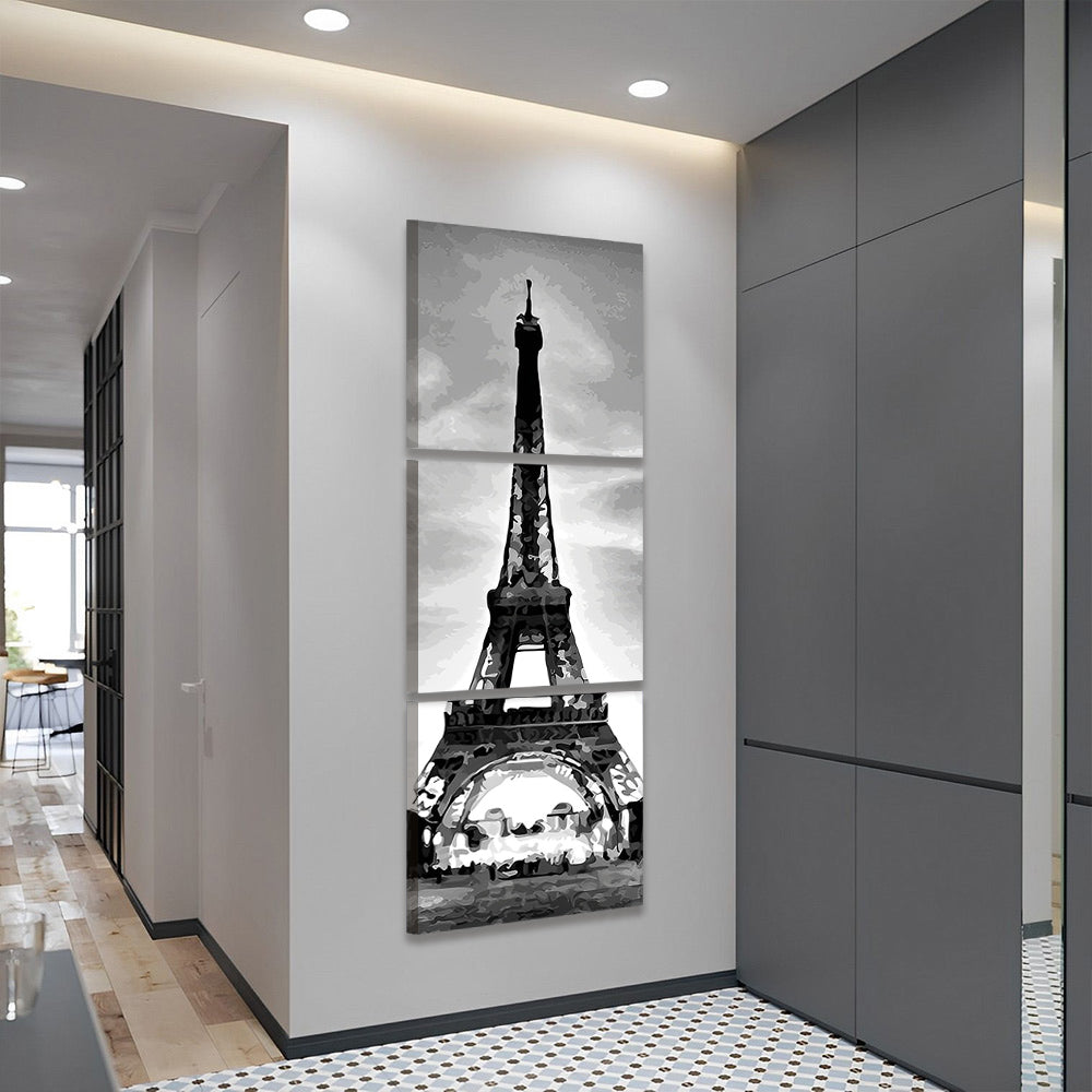 Tour Eiffel 3 Partie Peinture par Numéros