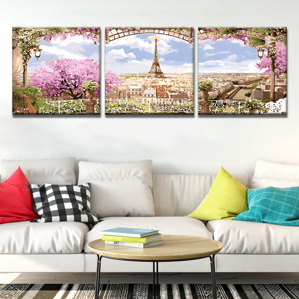 Tour Eiffel de Printemps 3 Partie Peinture par Numéros