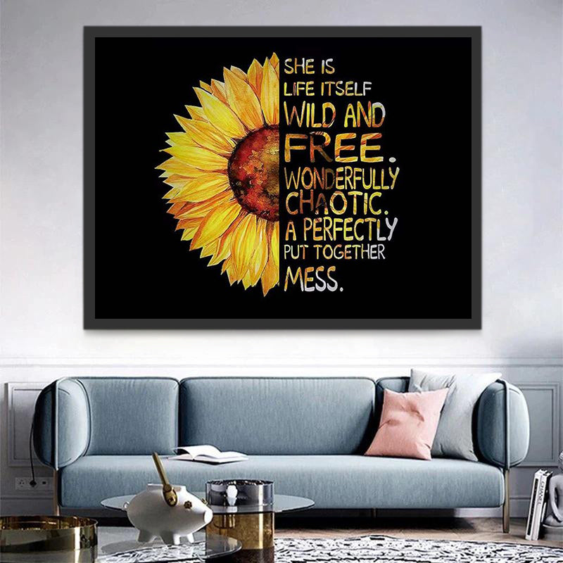 Tournesol Art Moderne Peinture par Numéros
