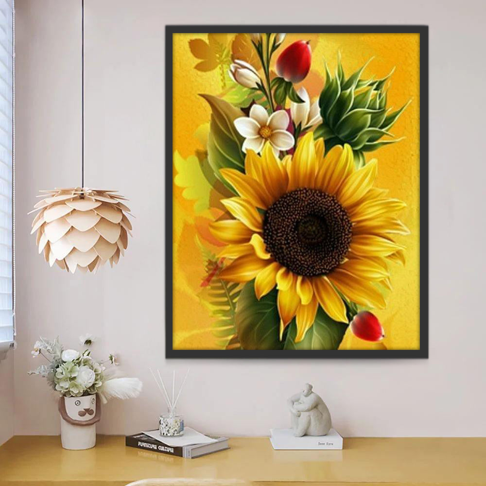 Tournesol et Fleurs Peinture par Numéros