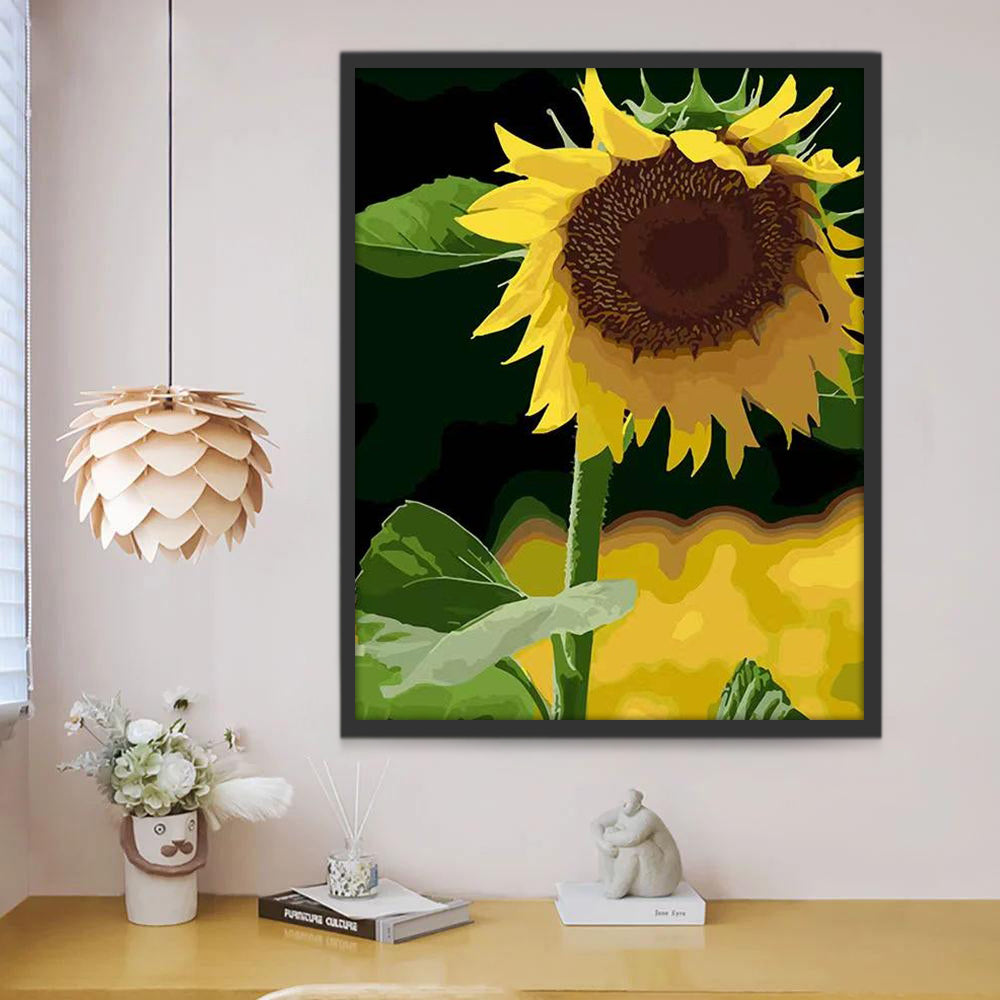 Tournesol Incliné Peinture par Numéros