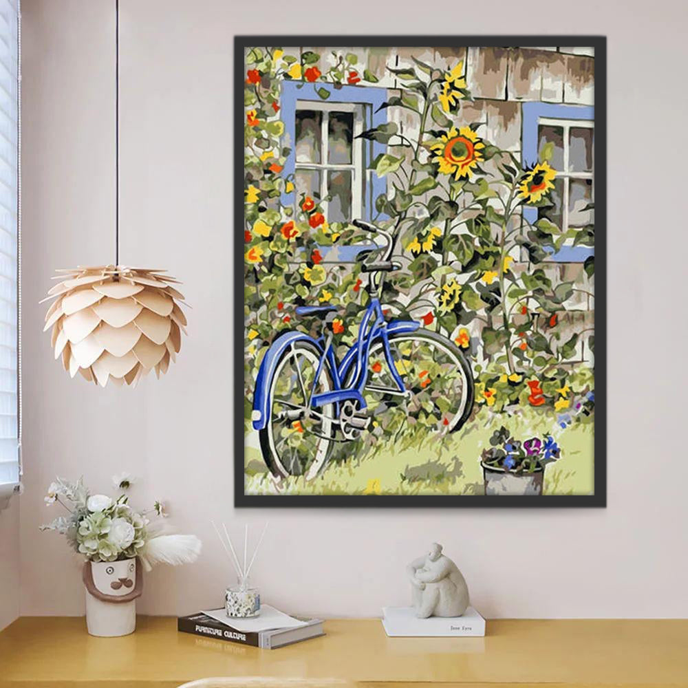 Tournesol Vélo Peinture par Numéros
