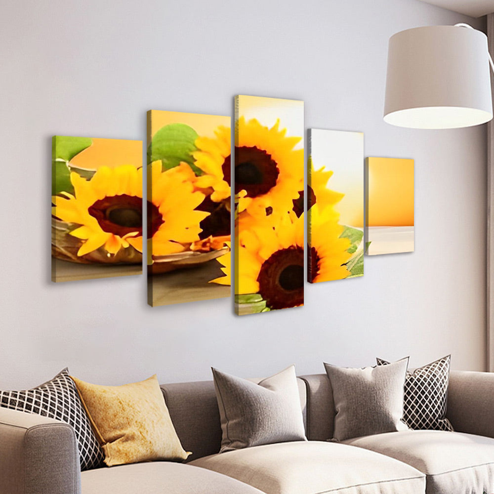 Tournesols 5 Partie Peinture par Numéros