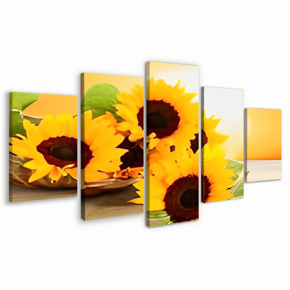 Tournesols 5 Partie Peinture par Numéros