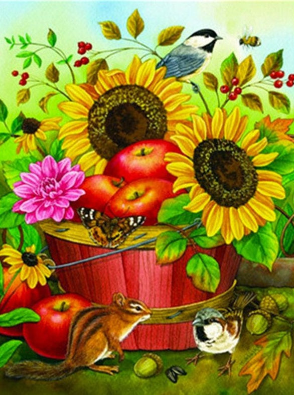 Tournesols dans le Seau Peinture par Numéros