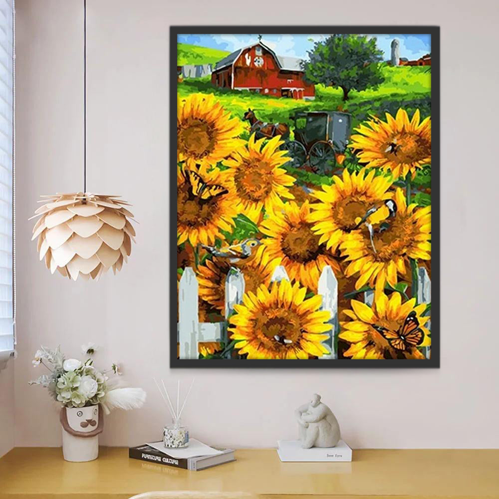 Tournesols de la Ferme Peinture par Numéros
