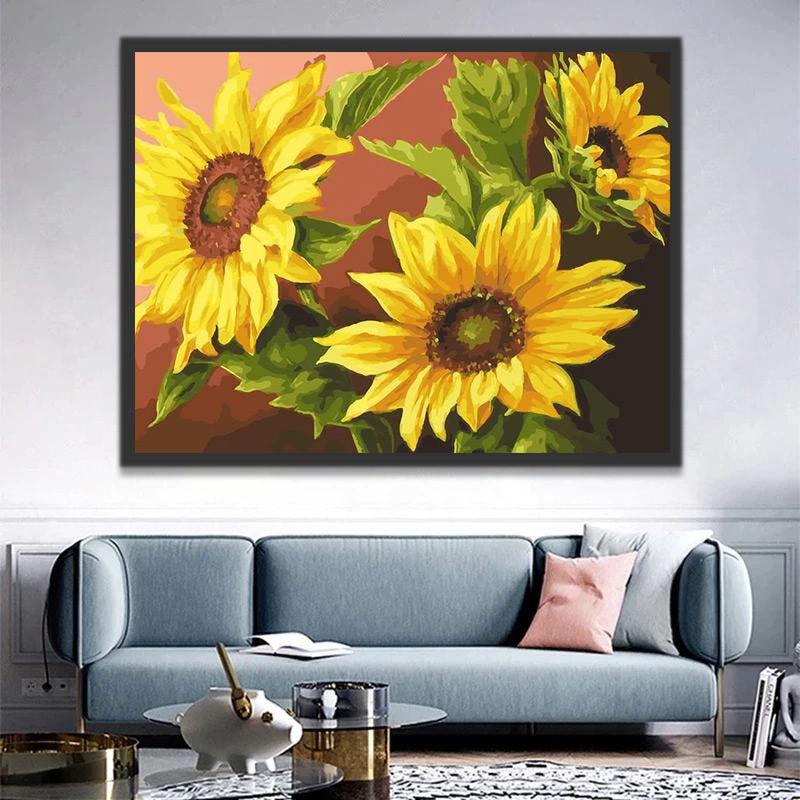 Tournesols Dynamiques Peinture par Numéros