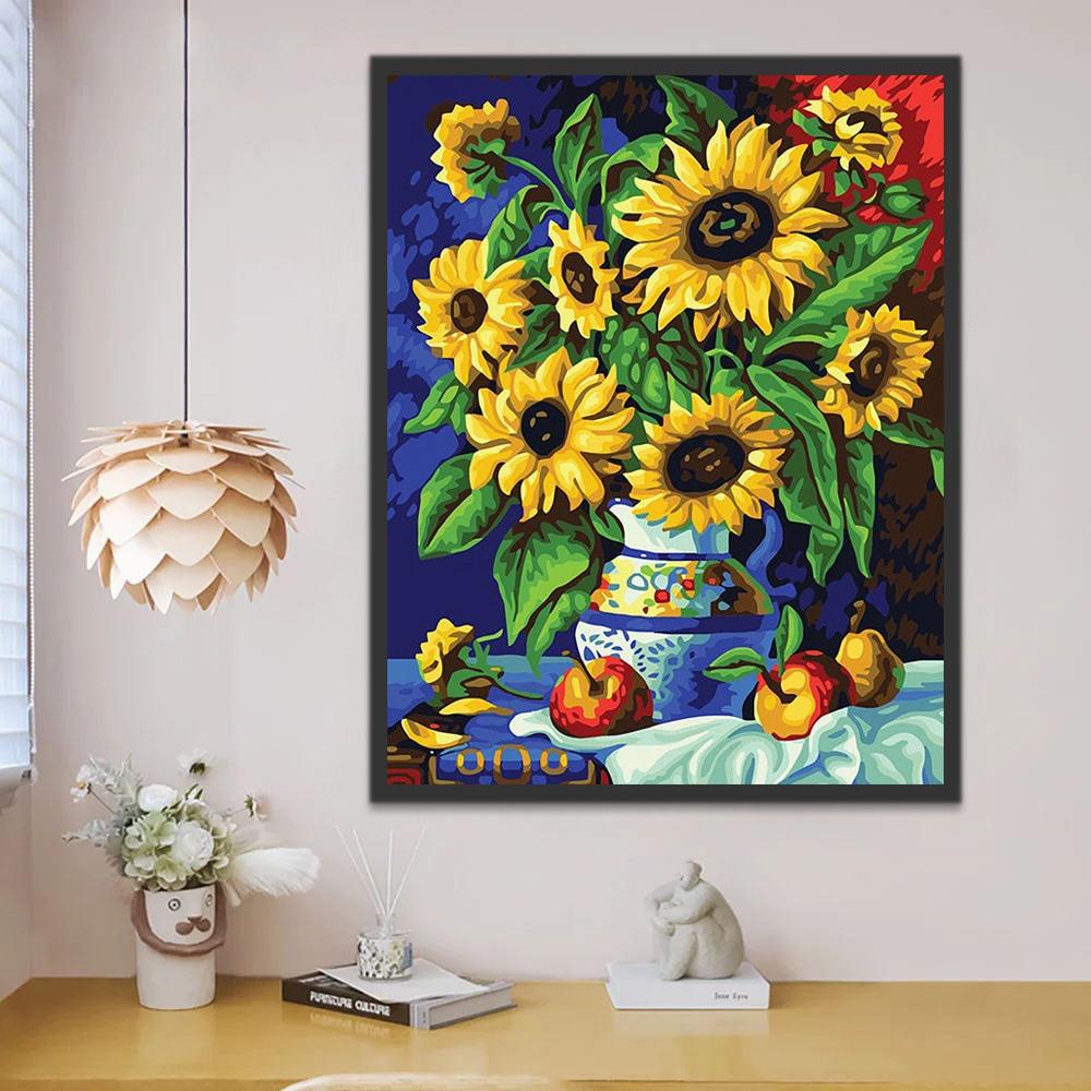 Tournesols et Fruits Peinture par Numéros