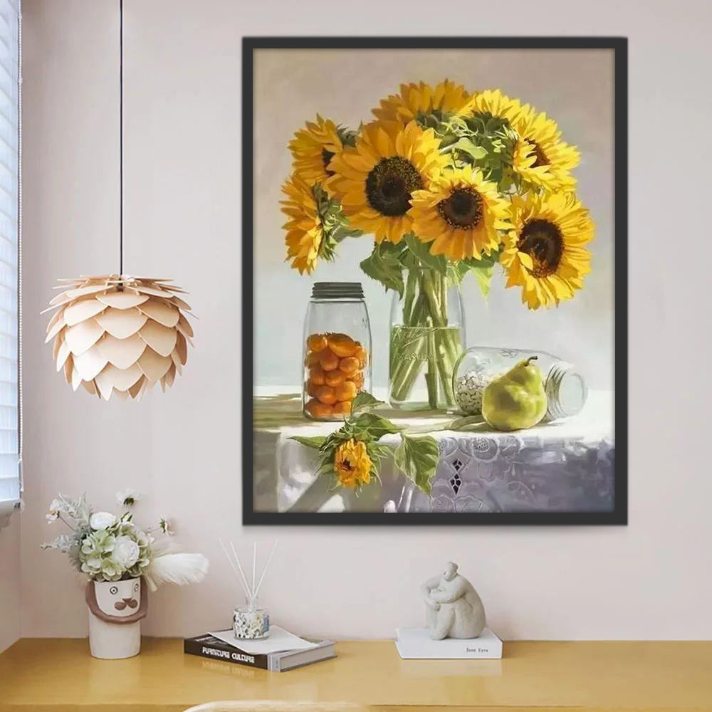 Tournesols et Fruits Peinture par Numéros