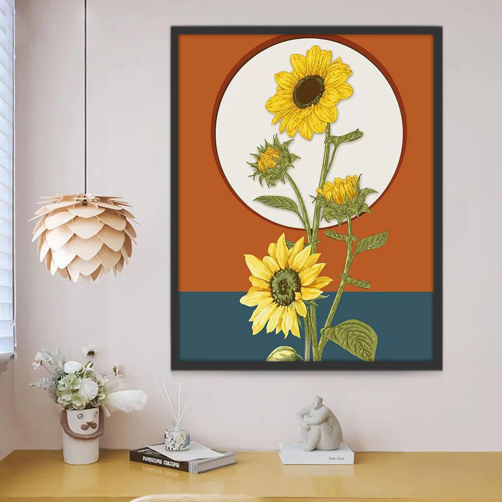 Tournesols Jaunes Peinture par Numéros