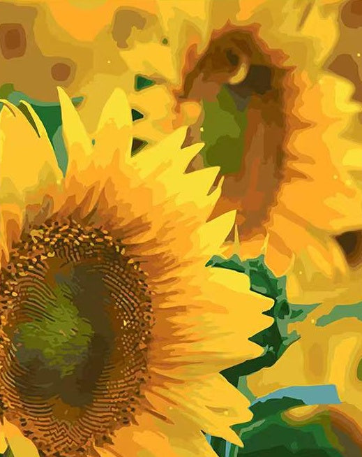 Tournesols Jaunes Peinture par Numéros