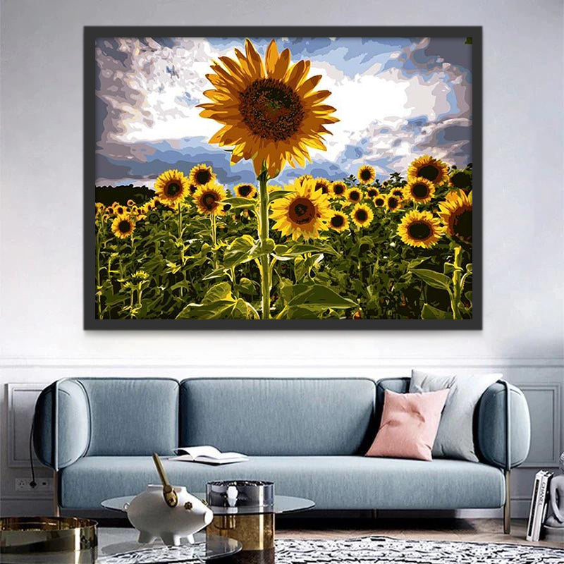 Tournesols Rustiques Peinture par Numéros