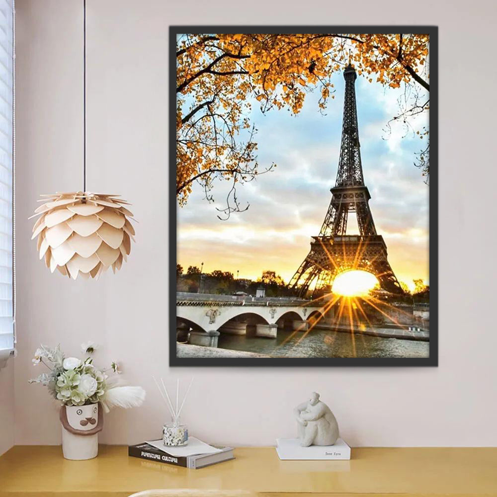 Tours Eiffel et Pont d'Iéna Peinture par Numéros