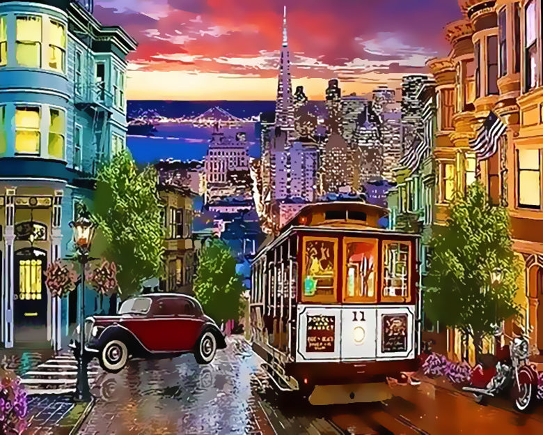 Tramways Peinture par Numéros