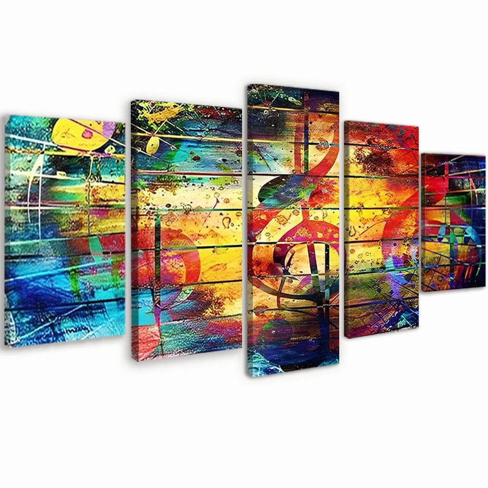 Treble Clef 5 Partie Peinture par Numéros