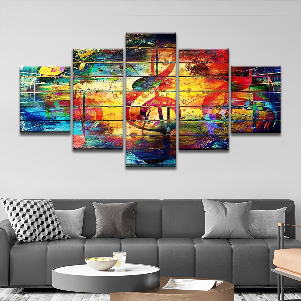 Treble Clef 5 Partie Peinture par Numéros