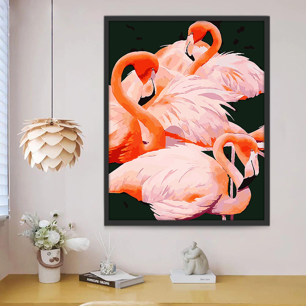 Trois Flamants Peinture par Numéros