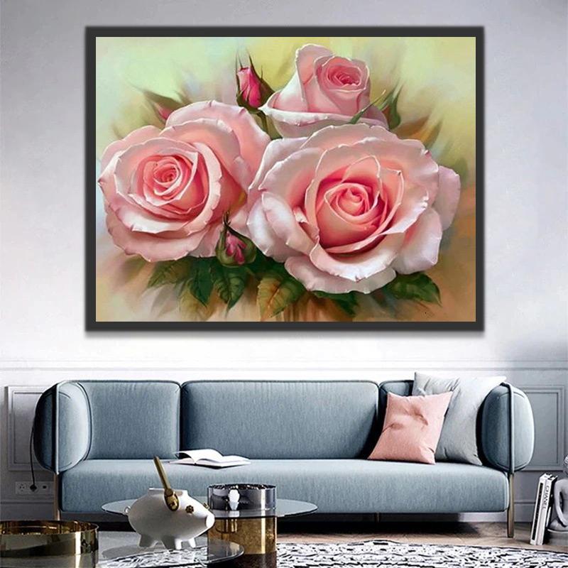 Trois Roses Peinture par Numéros