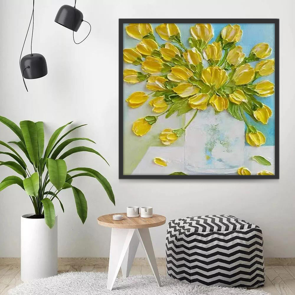 Tulipe Jaunes de Crayons Peinture par Numéros