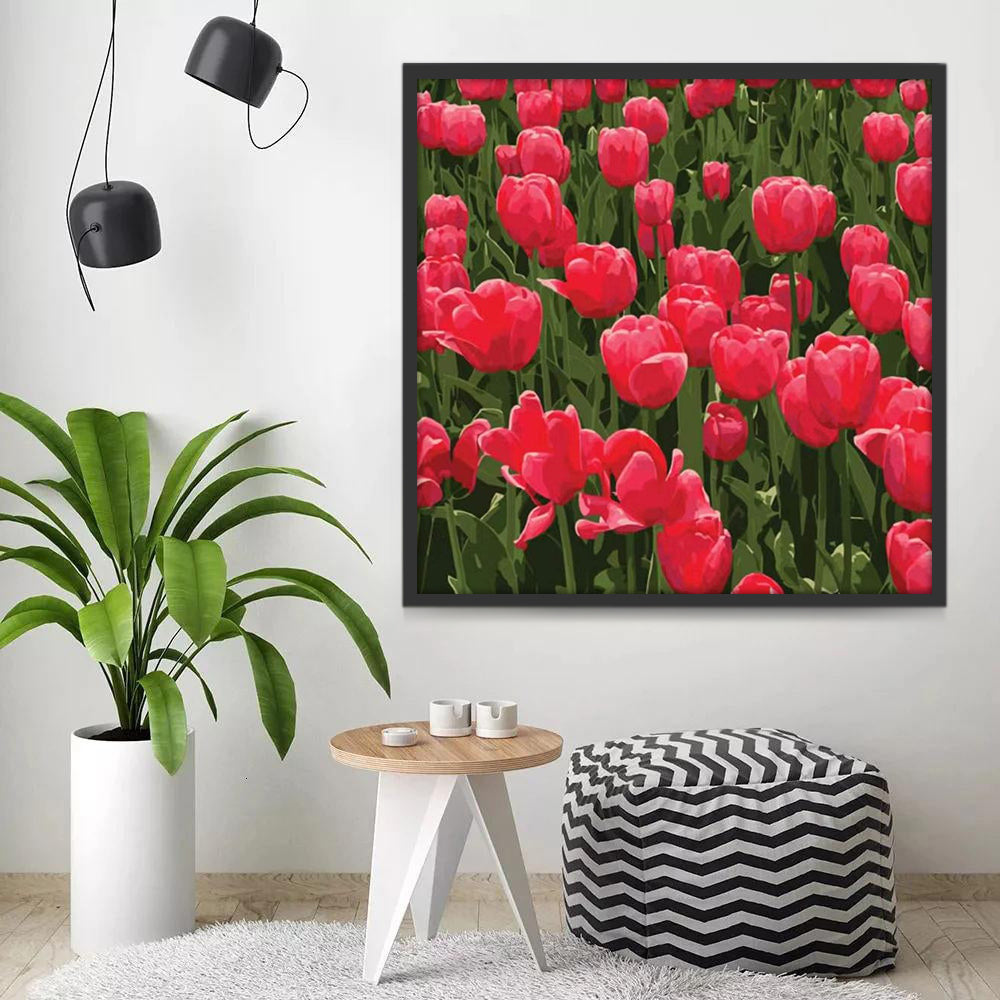 Tulipe Rouges Peinture par Numéros