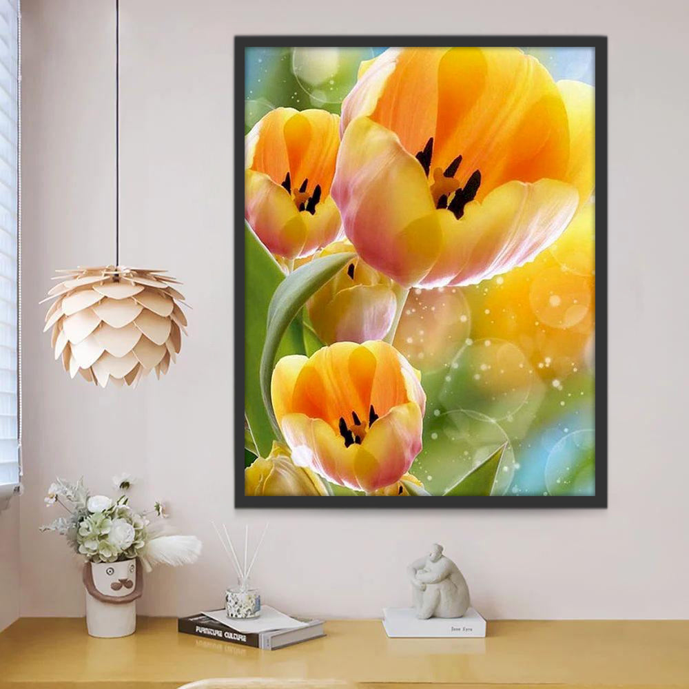 Tulipes Jaunes Peinture par Numéros