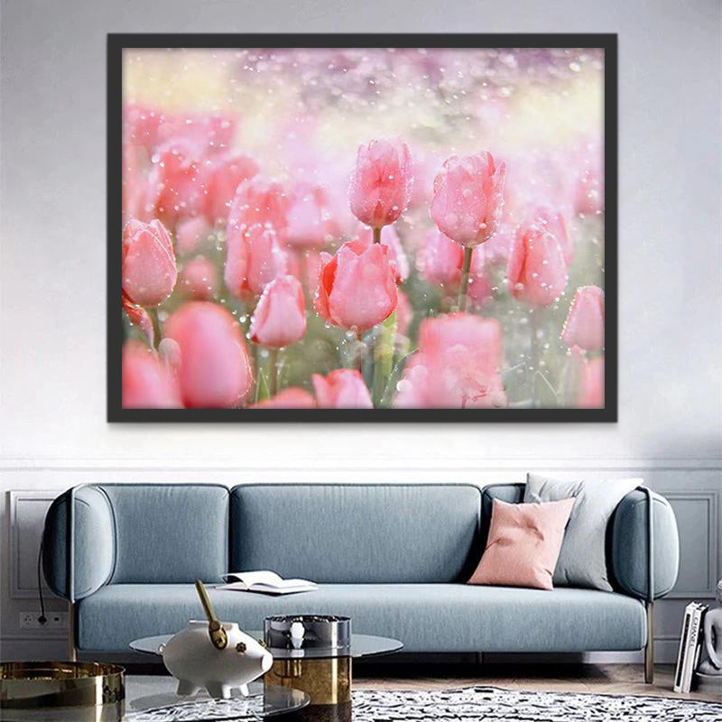 Tulipes Roses Peinture par Numéros