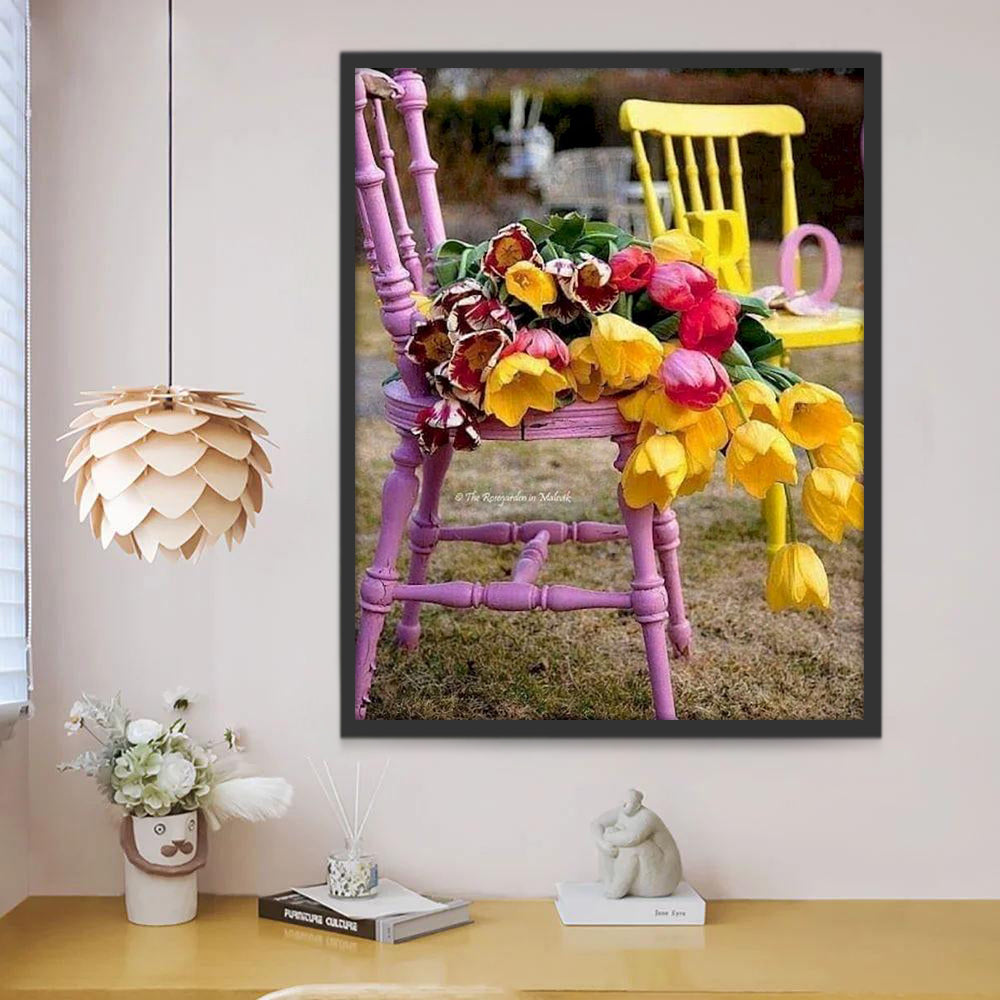 Tulipes sur la Chaise Peinture par Numéros
