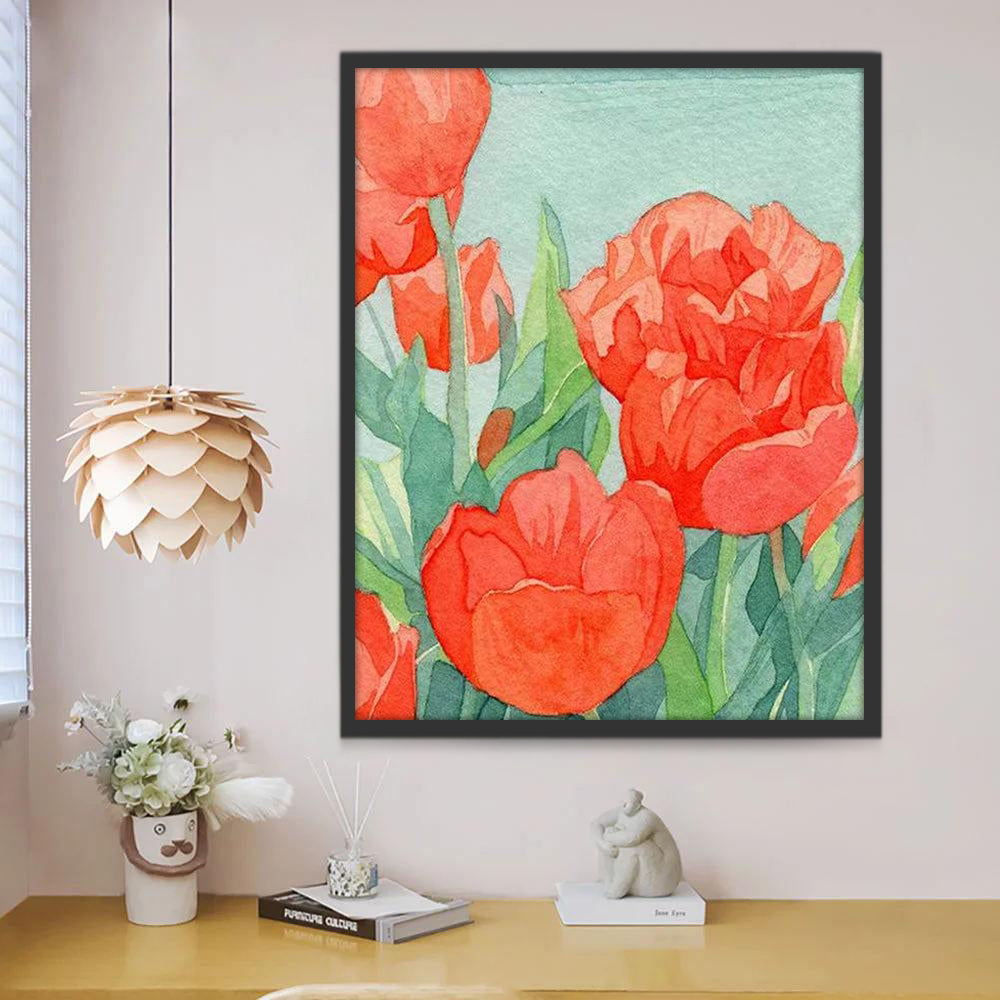 Tulipes Vivaces Peinture par Numéros