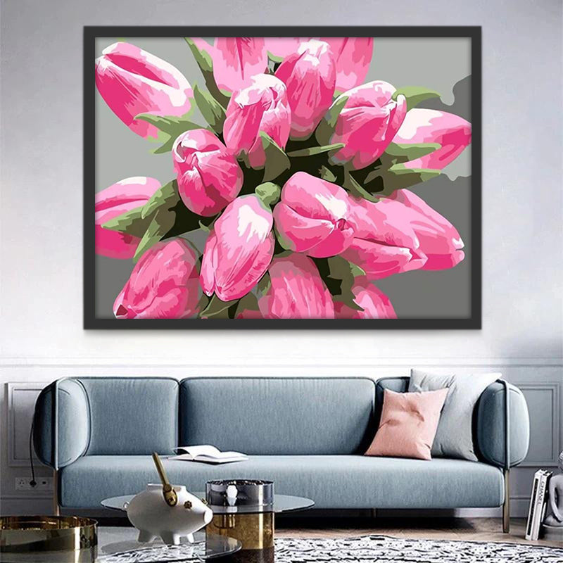 Un Bouquet de Tulipes Peinture par Numéros