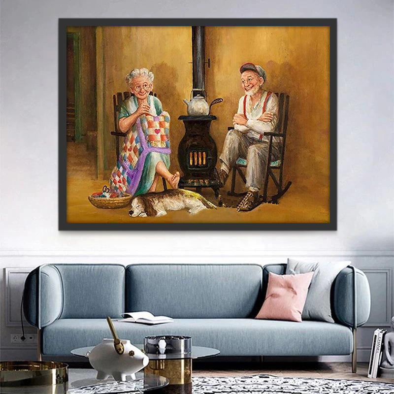 Un Couple âgé Peinture par Numéros