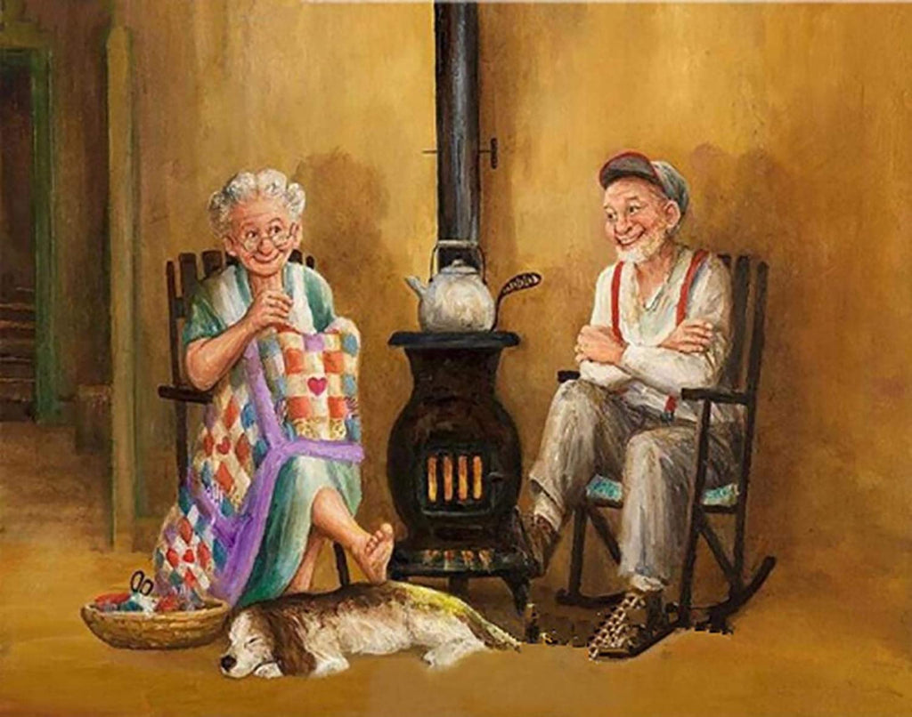Un Couple âgé Peinture par Numéros