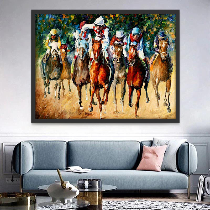 Un Match de Polo Peinture par Numéros