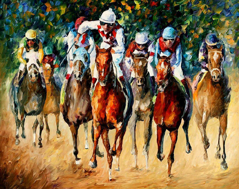 Un Match de Polo Peinture par Numéros