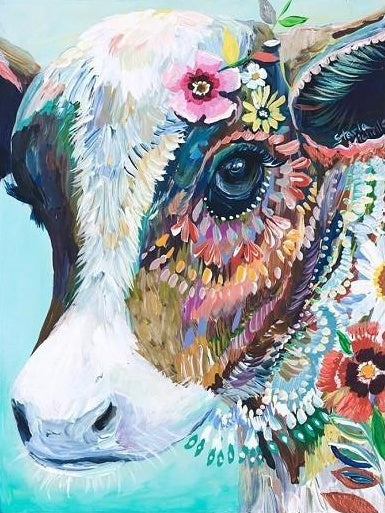 Vache avec des Totems Peinture par Numéros