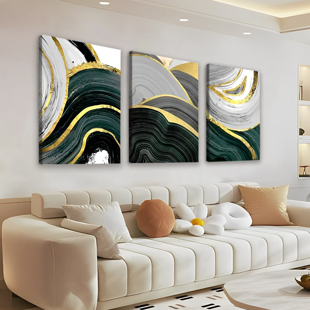 Vague Abstraite 3 Partie Peinture par Numéros