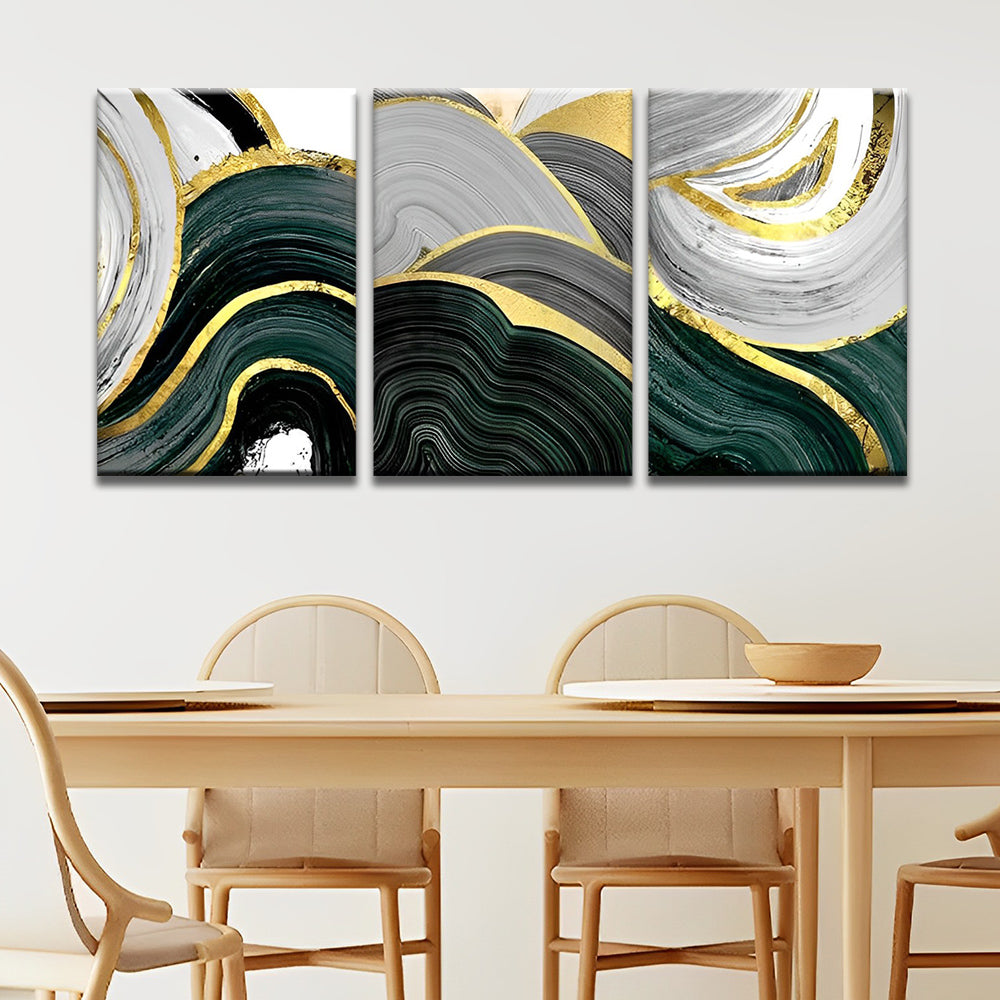 Vague Abstraite 3 Partie Peinture par Numéros