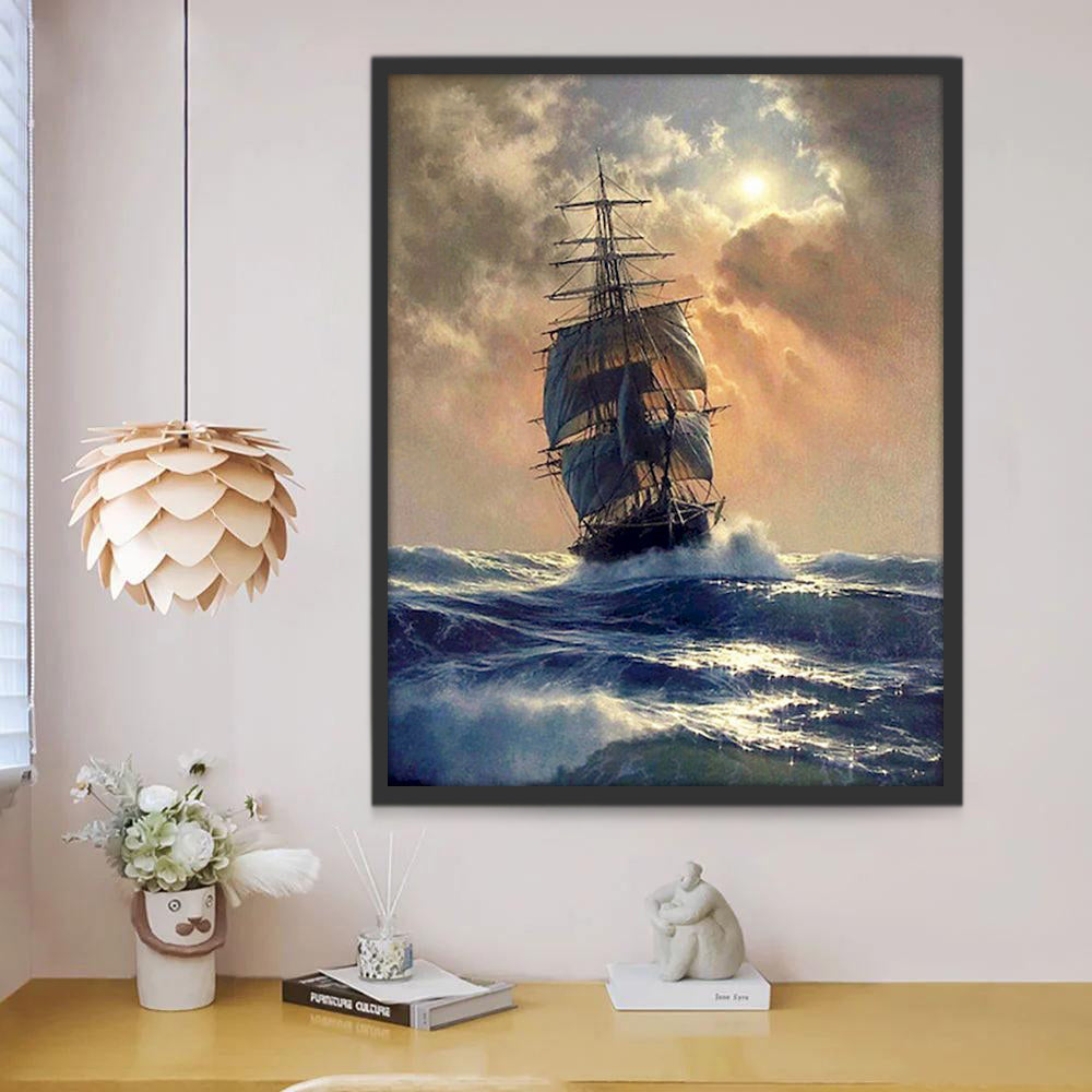 Vague Bateau Peinture par Numéros