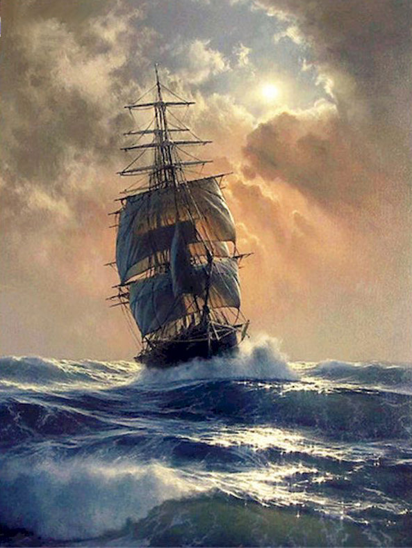 Vague Bateau Peinture par Numéros