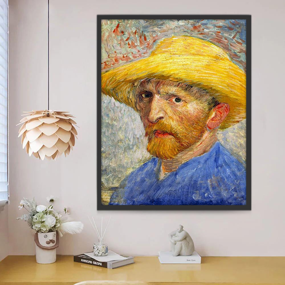 Van Gogh Autoportrait Au Chapeau De Paille Peinture par Numéros