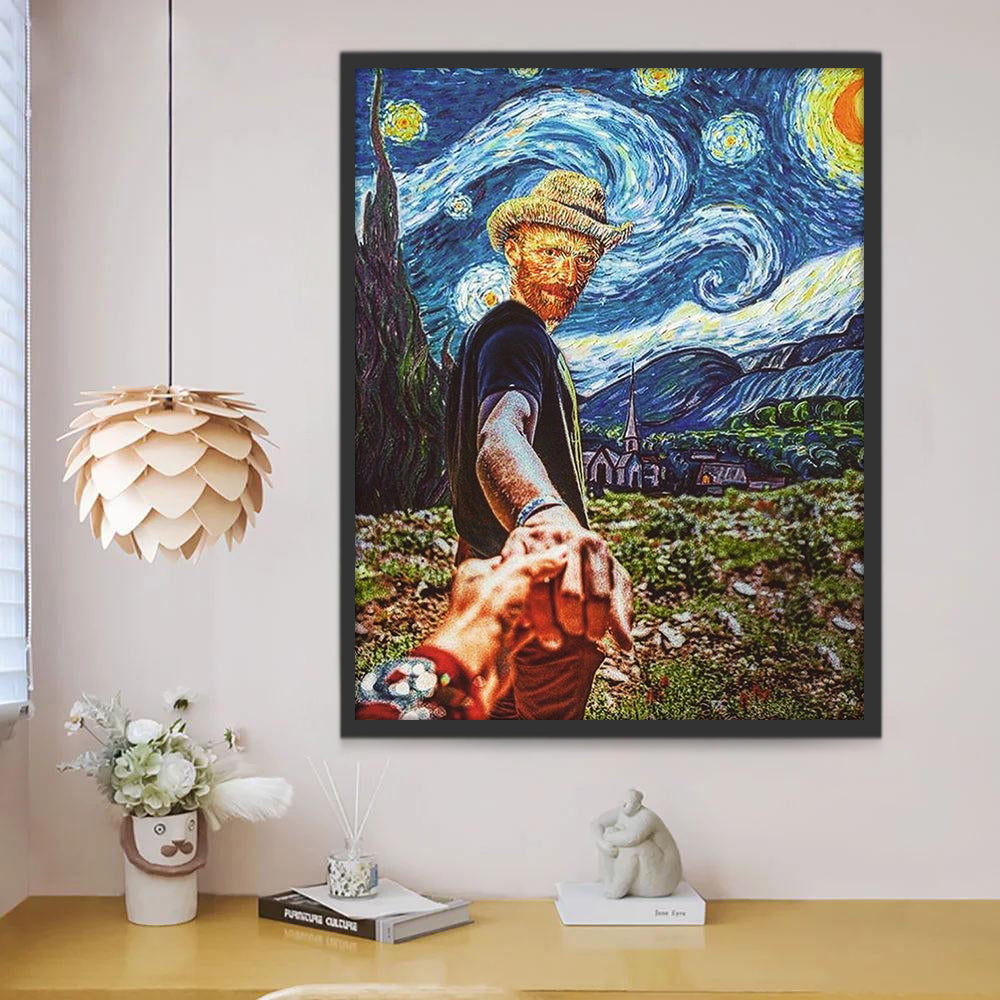 Van Gogh Autoportrait Au Chapeau De Paille Peinture par Numéros