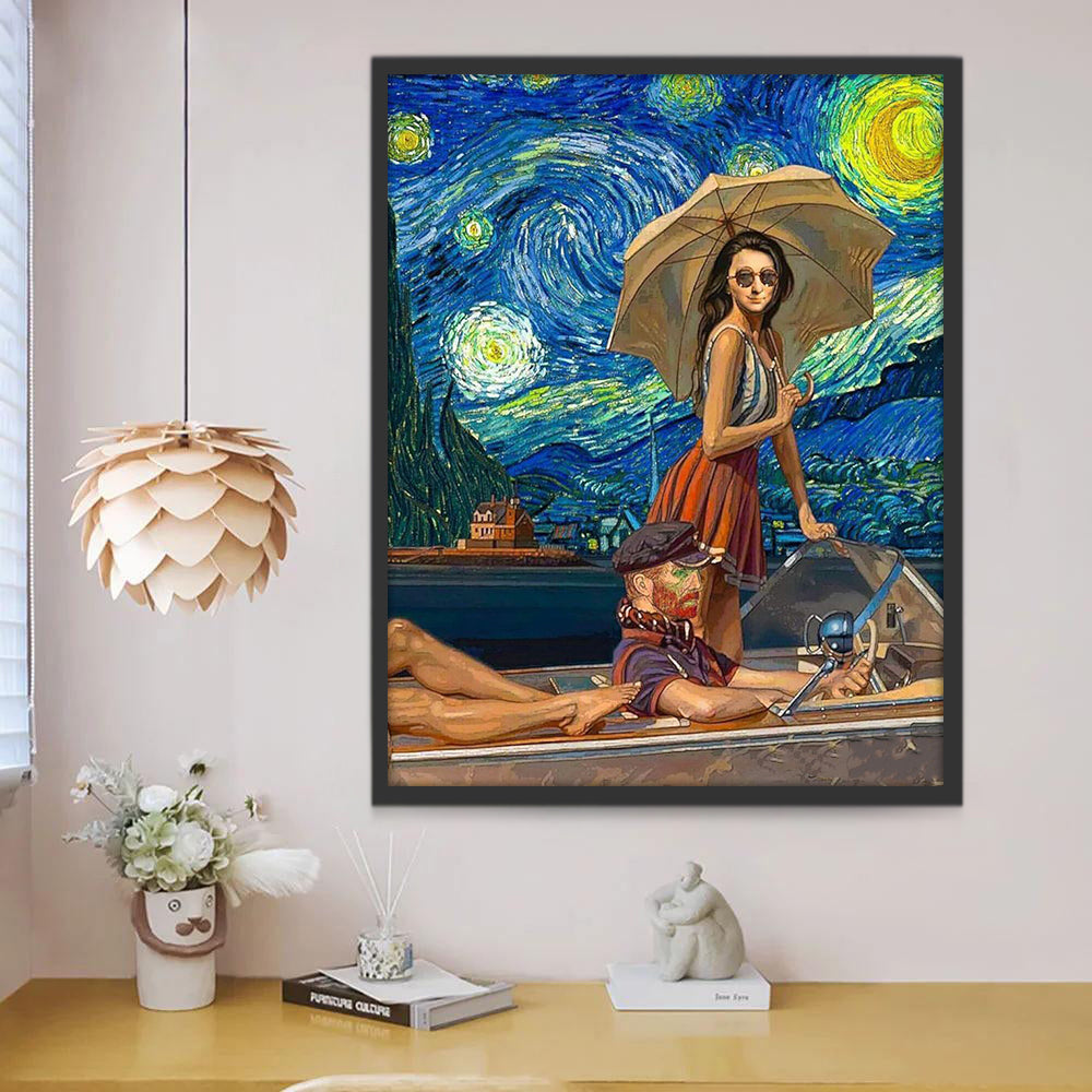 Van Gogh Nuit Étoilée Peinture par Numéros