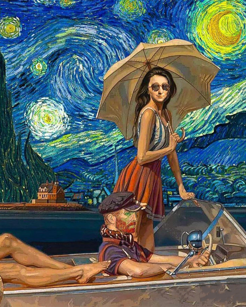 Van Gogh Nuit Étoilée Peinture par Numéros