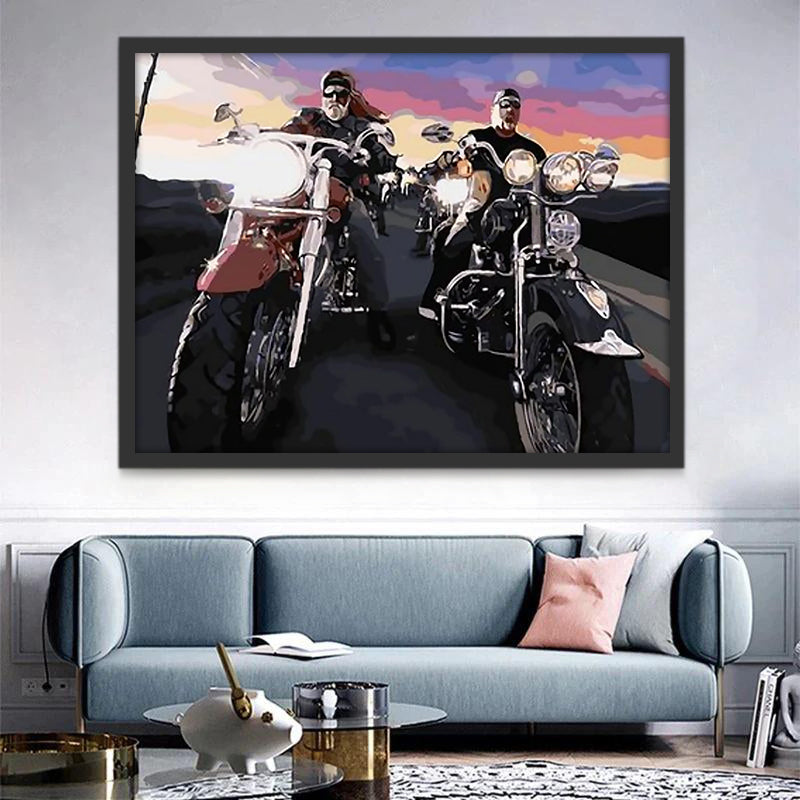 Véhicule Moto Peinture par Numéros