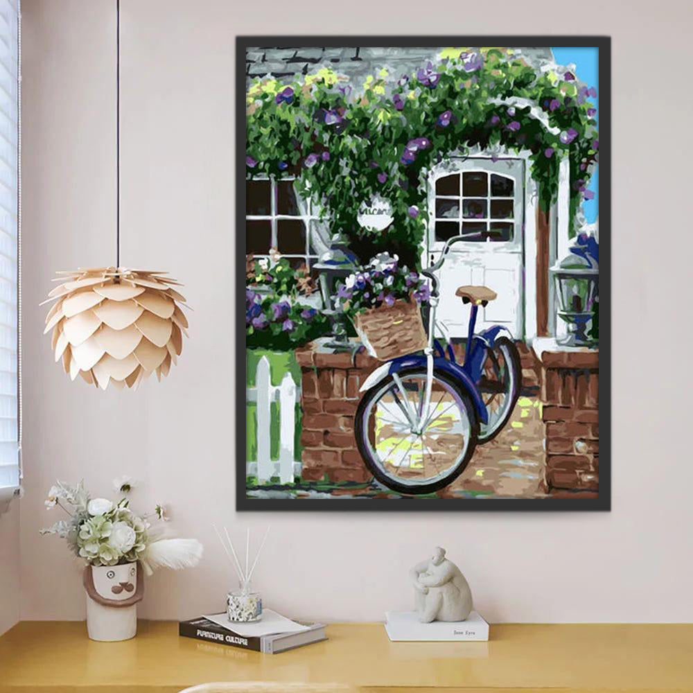 Vélo et Maison Peinture par Numéros