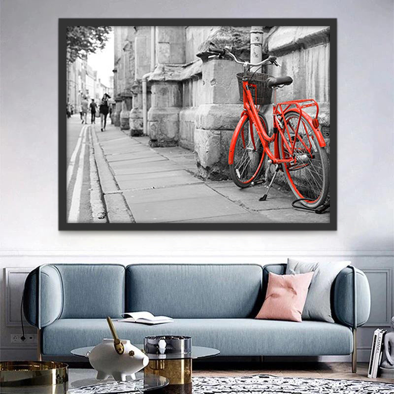 Vélo Rouge Peinture par Numéros