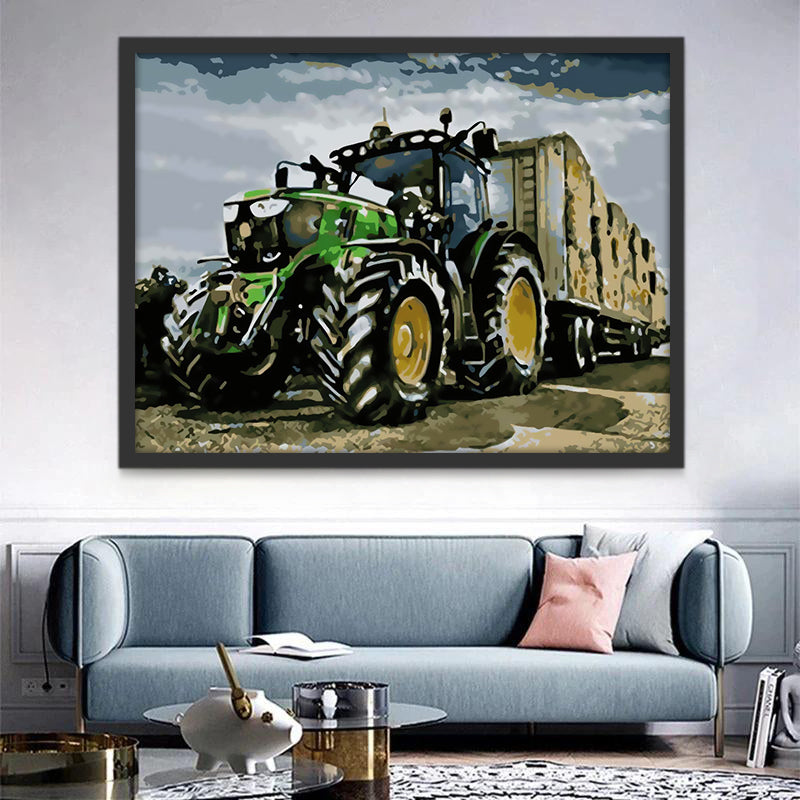 Vert Tracteur Peinture par Numéros